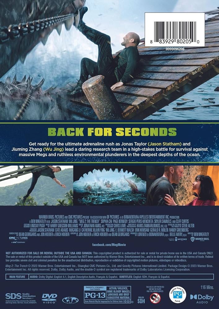 Meg 2: The Trench: Amazon.fr: DVD et Blu-ray
